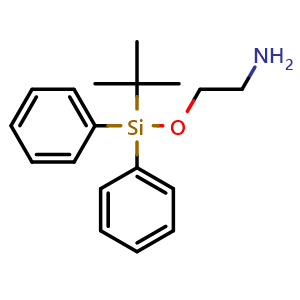 Chemical structure of 2-((tert-Butyldiphenylsilyl)oxy)ethan-1-amine , CAS 91578-89-1, AChemBlock Y236636