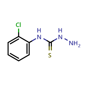 Chemical structure of 3-Amino-1-(2-chlorophenyl)thiourea , CAS 42135-75-1, AChemBlock Y236640