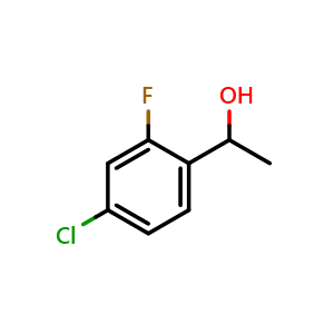 Chemical structure of 1-(4-Chloro-2-fluorophenyl)ethanol , CAS 933673-55-3, AChemBlock Y236642