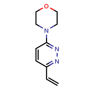 Chemical structure of 4-(6-Vinylpyridazin-3-yl)morpholine , CAS 223556-25-0, AChemBlock Y236649