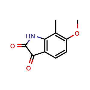 Chemical structure of 6-Methoxy-7-Methylindoline-2,3-dione , CAS 942493-22-3, AChemBlock Y236682