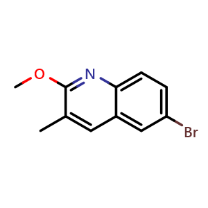 Chemical structure of 6-Bromo-2-methoxy-3-methylquinoline , CAS 854524-01-9, AChemBlock Y236684