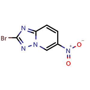 Chemical structure of 2-Bromo-6-nitro-[1,2,4]triazolo[1,5-a]pyridine , CAS 2383544-76-9, AChemBlock Y236686