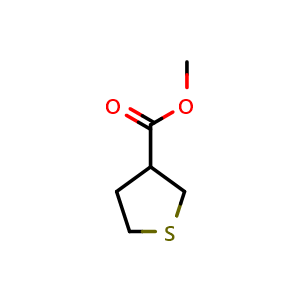 Chemical structure of Methyl tetrahydrothiophene-3-carboxylate , CAS 61541-28-4, AChemBlock Y236687