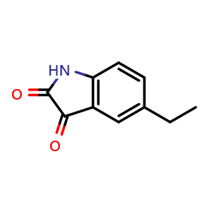 Chemical structure of 5-Ethyl-1H-indole-2,3-dione , CAS 96202-56-1, AChemBlock Y236715