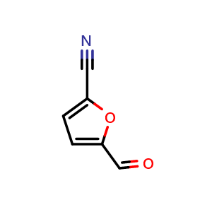 Chemical structure of 5-Formylfuran-2-carbonitrile , CAS 42061-89-2, AChemBlock Y236768