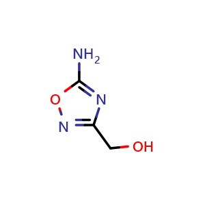 Chemical structure of (5-Amino-1,2,4-oxadiazol-3-yl)methanol , CAS 1956380-92-9, AChemBlock Y236772
