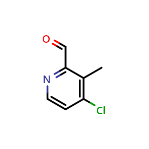 Chemical structure of 4-Chloro-3-methylpicolinaldehyde , CAS 59886-86-1, AChemBlock Y236797