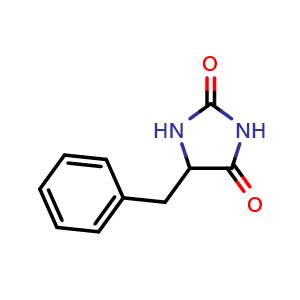 Chemical structure of 5-Benzylimidazolidine-2,4-dione , CAS 3530-82-3, AChemBlock Y236832