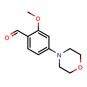 Chemical structure of 2-Methoxy-4-(4-morpholinyl)benzaldehyde , CAS 404009-68-3, AChemBlock Y236848