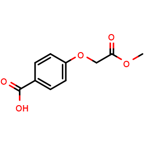 Chemical structure of 4-(2-Methoxy-2-oxoethoxy)benzoic acid , CAS 63787-32-6, AChemBlock Y236849