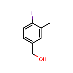 Chemical structure of (4-Iodo-3-methylphenyl)methanol , CAS 959632-18-9, AChemBlock Y236864