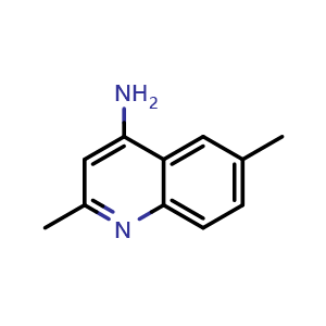 Chemical structure of 2,6-Dimethylquinolin-4-amine , CAS 342618-57-9, AChemBlock Y236866