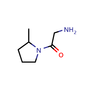 Chemical structure of 2-Amino-1-(2-methylpyrrolidin-1-yl)ethan-1-one , CAS 692721-76-9, AChemBlock Y236867