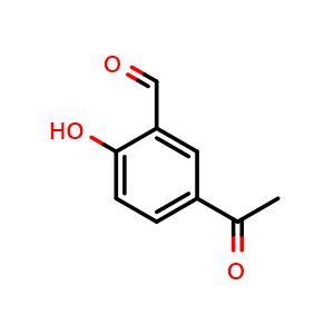 Chemical structure of 5-Acetyl-2-hydroxybenzaldehyde , CAS 68840-08-4, AChemBlock Y236868