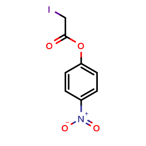 Chemical structure of 4-Nitrophenyl 2-iodoacetate , CAS 31252-85-4, AChemBlock Y236873