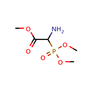 Chemical structure of Methyl 2-amino-2-(dimethoxyphosphoryl)acetate , CAS 89537-21-3, AChemBlock Y236881