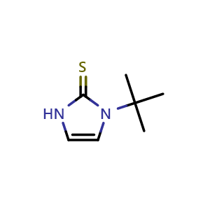 Chemical structure of 1-(tert-Butyl)-1,3-dihydro-2h-imidazole-2-thione , CAS 61640-27-5, AChemBlock Y236898