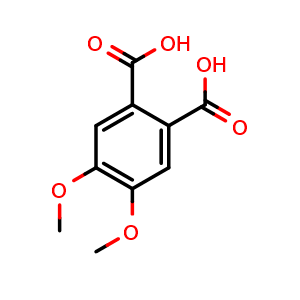 Chemical structure of 4,5-Dimethoxyphthalic acid , CAS 577-68-4, AChemBlock Y236900