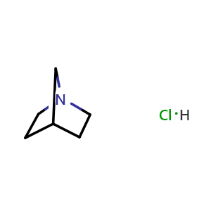 Chemical structure of 1-Azabicyclo[2.2.1]heptane hydrochloride , CAS 25979-85-5, AChemBlock Y236901