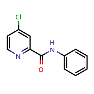 Chemical structure of 4-Chloro-N-phenylpicolinamide , CAS 133928-61-7, AChemBlock Y236916