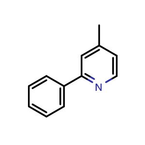 Chemical structure of 4-Methyl-2-phenylpyridine , CAS 3475-21-6, AChemBlock Y236937
