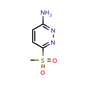 Chemical structure of 6-(Methylsulfonyl)pyridazin-3-amine , CAS 61071-25-8, AChemBlock Y236939