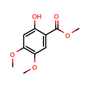 Chemical structure of Methyl 2-hydroxy-4,5-dimethoxybenzoate , CAS 28373-21-9, AChemBlock Y236982