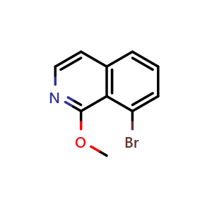 Chemical structure of 8-Bromo-1-methoxyisoquinoline , CAS 643069-25-4, AChemBlock Y236989