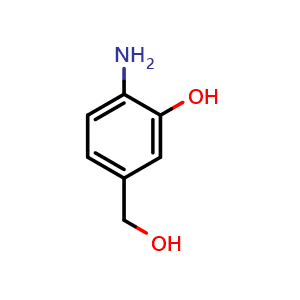 Chemical structure of 2-Amino-5-(hydroxymethyl)phenol , CAS 114484-31-0, AChemBlock Y236990
