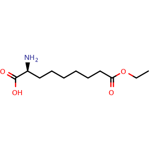 Chemical structure of (S)-2-amino-9-ethoxy-9-oxononanoic acid , CAS 72880-73-0, AChemBlock Y237014