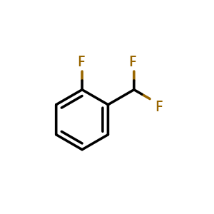Chemical structure of 1-(Difluoromethyl)-2-fluorobenzene , CAS 63878-70-6, AChemBlock Y237026
