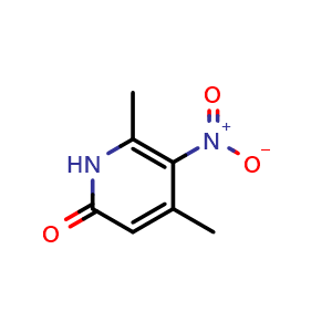 Chemical structure of 4,6-Dimethyl-5-nitropyridin-2(1H)-one , CAS 22934-24-3, AChemBlock Y237032