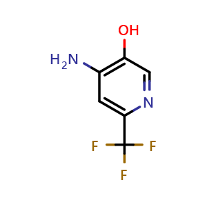 Chemical structure of 4-Amino-6-(trifluoromethyl)pyridin-3-ol , CAS 1643140-20-8, AChemBlock Y237040