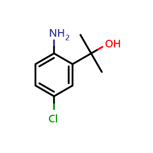 Chemical structure of 2-(2-Amino-5-chlorophenyl)propan-2-ol , CAS 21740-91-0, AChemBlock Y237042