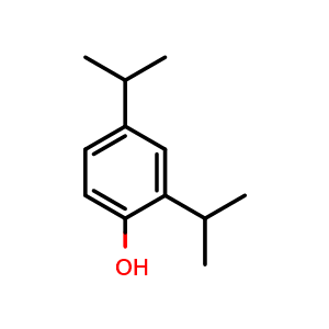 Chemical structure of 2,4-Diisopropylphenol , CAS 2934-05-6, AChemBlock Y237048
