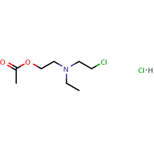 Chemical structure of Acetylethylcholine mustard hydrochloride , CAS 103994-00-9, AChemBlock Y237078