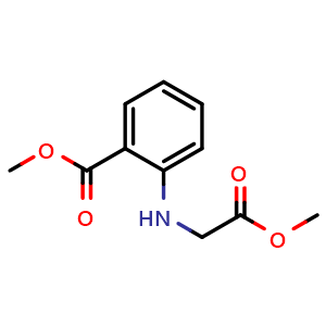 Chemical structure of Methyl 2-((2-methoxy-2-oxoethyl)amino)benzoate , CAS 13622-59-8, AChemBlock Y237118