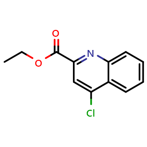 Chemical structure of Ethyl 4-chloroquinoline-2-carboxylate , CAS 18436-69-6, AChemBlock Y237139
