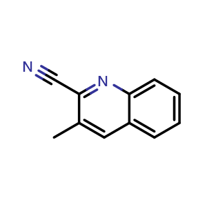 Chemical structure of 2-Cyano-3-methylquinoline , CAS 19051-05-9, AChemBlock Y237141