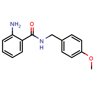Chemical structure of 2-Amino-N-(4-methoxybenzyl)benzamide , CAS 221539-30-6, AChemBlock Y237149