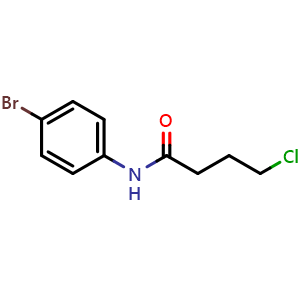 Chemical structure of N-(4-Bromophenyl)-4-chlorobutanamide , CAS 300395-07-7, AChemBlock Y237171