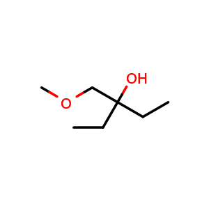 Chemical structure of 3-(Methoxymethyl)pentan-3-ol , CAS 3587-67-5, AChemBlock Y237179