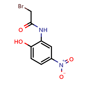 Chemical structure of 2-Bromoacetamido-4-nitrophenol , CAS 3947-58-8, AChemBlock Y237184