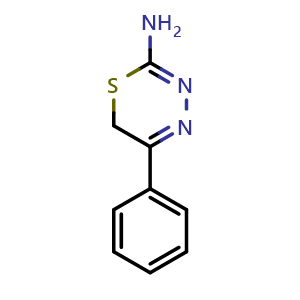 Chemical structure of 5-Phenyl-6H-1,3,4-thiadiazin-2-amine , CAS 55185-77-8, AChemBlock Y237204