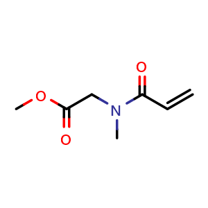 Chemical structure of N-Acryloylsarcosine methyl ester , CAS 72065-23-7, AChemBlock Y237221