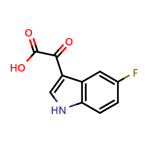 Chemical structure of 2-(5-Fluoro-1H-indol-3-yl)-2-oxoacetic acid , CAS 913320-96-4, AChemBlock Y237251