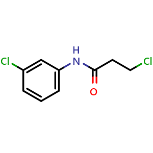 Chemical structure of 3-Chloro-N-(3-chlorophenyl)propanamide , CAS 99585-98-5, AChemBlock Y237264