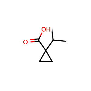 Chemical structure of 1-(Propan-2-yl)cyclopropane-1-carboxylic acid , CAS 104131-92-2, AChemBlock Y237281