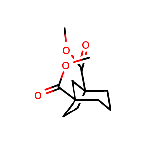 Chemical structure of Dimethyl bicyclo[3.2.1]octane-1,5-dicarboxylate , CAS 106004-11-9, AChemBlock Y237284